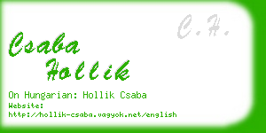 csaba hollik business card